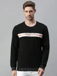 SHOWOFF Men Black Printed Sweatshirt