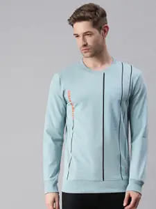 SHOWOFF Men Blue Printed Sweatshirt