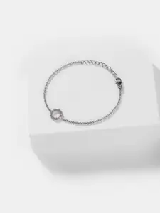 SHAYA Women Silver-Toned Silver Link Bracelet
