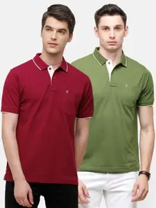 Classic Polo Men Pack Of 2 Multicoloured Polo Collar T-shirts