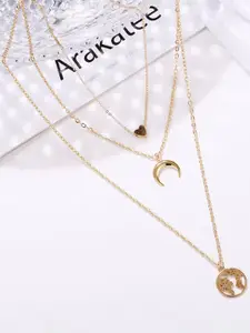 Vembley Gold-Plated Triple Layered Necklace