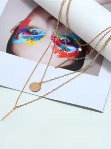 Vembley Gold-Plated Layered Fashion Necklace