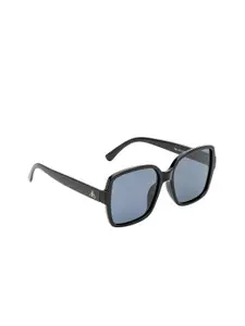 FEMINA FLAUNT Women Blue Lens & Black Square Sunglasses with UV Protected Lens FSS 2101