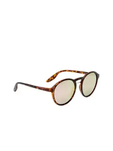 FEMINA FLAUNT Women Mirrored Lens & Brown Round Sunglasses FF 9001