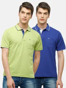 Classic Polo Men Multicoloured 2 Polo Collar Pockets T-shirt