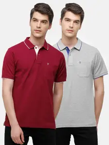 Classic Polo Men Multicoloured 2 Polo Collar Pockets T-shirt