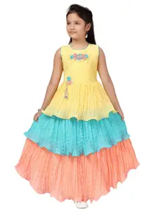 Aarika Aarika Girls Yellow Maxi Dress