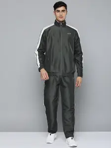 Alcis Men Charcoal Grey Solid Tracksuit