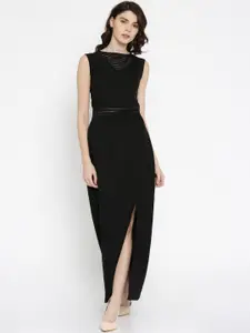 RARE Women Black Solid Maxi Dress