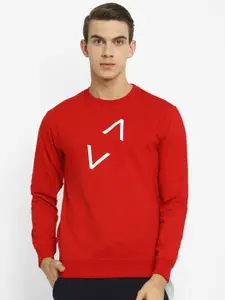Yuuki Men Red Printed Sweatshirt