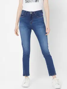 SPYKAR Women Blue Skinny Fit High-Rise Light Fade Jeans