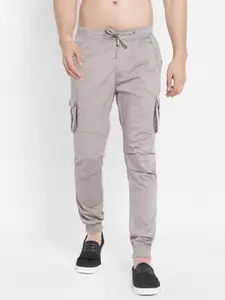 SAPPER Men Grey Slim Fit Easy Wash Joggers Trousers