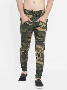 SAPPER Men Camouflage Printed Slim Fit Easy Wash Joggers Trousers