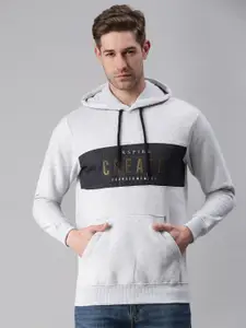 SHOWOFF Men Grey Hooded Sweatshirt