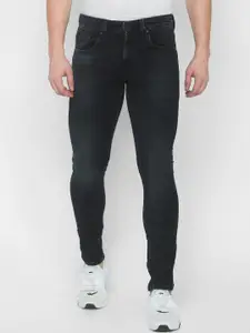 SPYKAR Men Black Relaxed Fit Light Fade Pure Cotton Jeans