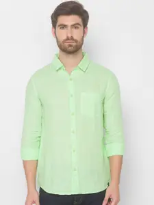 SPYKAR Men Green Casual Shirt