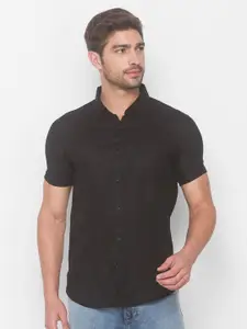 SPYKAR Men Black Casual Shirt