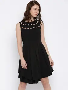 RARE Women Black Fit and Flare Dress