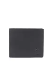 Kara Men Black Leather Two Fold Wallet