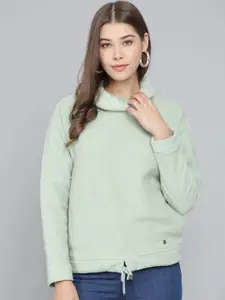 ANTI CULTURE Women Green Sweatshirt