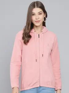 ANTI CULTURE Women Pink Hooded Sweatshirt