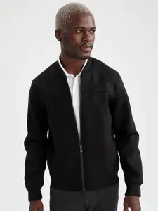 DeFacto Men Black Solid Tailored Jacket