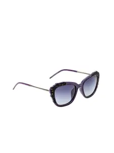 FEMINA FLAUNT Women Blue Lens & Purple Butterfly Sunglasses with UV Protected Lens FF 9006