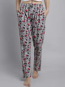 Free Authority Mickey & Friends Featured Women Grey Printed Cotton Lounge Pants