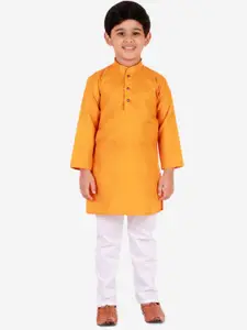 Pro-Ethic STYLE DEVELOPER Boys Mustard Yellow Kurta with Pyjamas