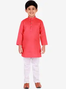 Pro-Ethic STYLE DEVELOPER Boys Red Kurta with Pyjamas