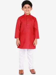 Pro-Ethic STYLE DEVELOPER Boys Maroon Kurta with Pyjamas