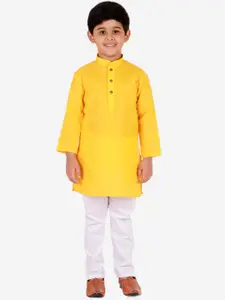 Pro-Ethic STYLE DEVELOPER Boys Yellow Kurta with Pyjamas
