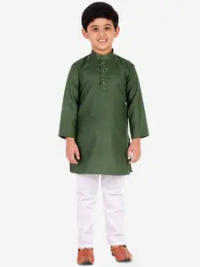 Pro-Ethic STYLE DEVELOPER Boys Green Kurta with Pyjamas