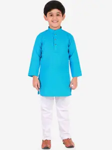 Pro-Ethic STYLE DEVELOPER Boys Turquoise Blue Kurta with Pyjamas