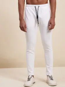 MASCLN SASSAFRAS Men White Solid Track Pants
