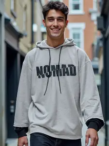 Bewakoof No Mad Printed Hooded Super Loose Fit Sweatshirt