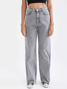 DeFacto Women Grey High-Rise Jeans