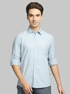 Parx Men Blue Slim Fit Casual Shirt