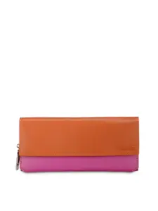 Butterflies Women Orange & Purple Colourblocked Wallet