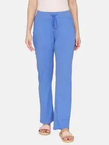 Zivame Women Blue Solid Lounge Pants