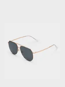 BOLON EYEWEAR Men Grey Aviator Sunglasses