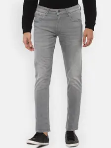 Louis Philippe Jeans Men Grey Mid-Rise Lightly Faded Jeans