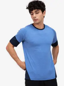 ZALORA ACTIVE Men Blue & Black Raglan Sleeve T-shirt