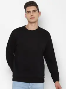 Allen Solly Men Black Solid Sweatshirt