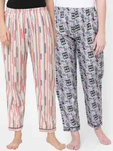 FashionRack Women Set of 2 Multi Printed Lounge Pants