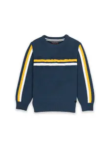 Status Quo Boys Blue & Yellow Striped Pullover