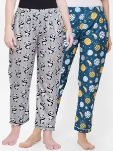 FashionRack Women Pack Of 2 Printed Lounge Pants