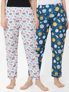 FashionRack Pack Of 2 Women Printed Lounge Pants