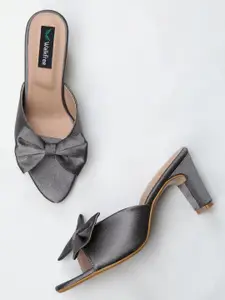 Walkfree Grey Block Sandals with Bows