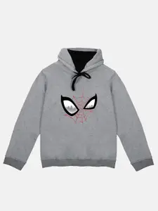 Marvel by Wear Your Mind Boys Grey Spiderman Hooded Sweatshirt